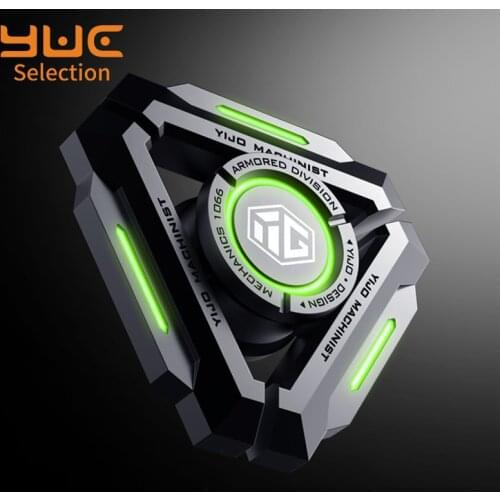 YUC Luminous Finger Spinner LED Toys For Kids Relief Stress High-speed Bearing Metal Fidget Spinner for Children Wholesale