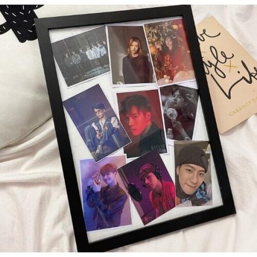 Creative and simple style 48 palace lattice wall diy two-color choice composite solid wood photo album frame J06