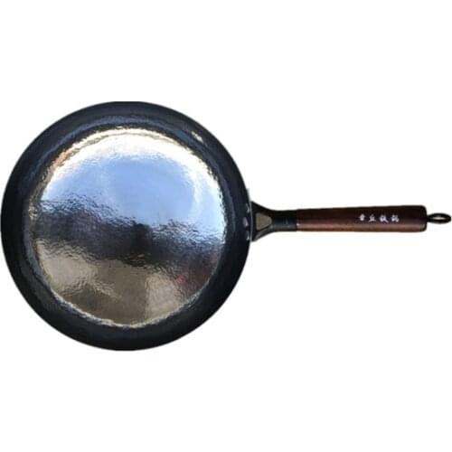 Zhangqiu Wok Authentic Handmade Wrought Wok Household Uncoated Non-stick Wok Traditional Wok