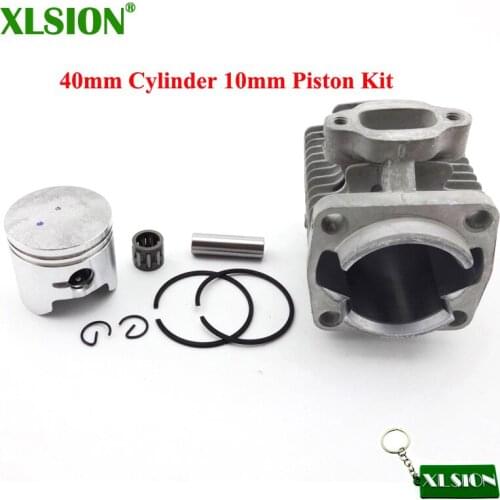 XLSION 40mm Cylinder 10mm Piston Kit For 47cc 2 Stroke Mini Moto Dirt Pocket Bike ATV Quad Minimoto Go Kart Scooter Motorcycle