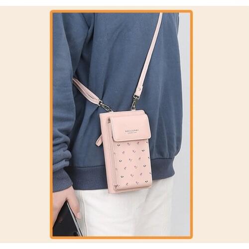 Baellerry Women Wallet Lady Cell Phone Wallet Small Handbag Purse Clutch Mini Crossbody Shoulder Strap Money Bag carteira femini