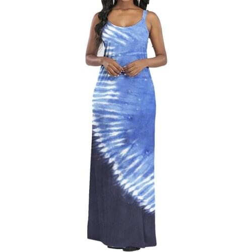 2021 new High Quality Women Dress Sleeveless Slim Stretchy Summer Beach Long Dress for Beauty drop shipping