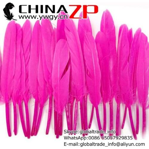 Gold Manufacturer CHINAZP Factory 1000pcs/lot Beautiful Dyed Hot Pink Duck Cochettes Loose Feathers