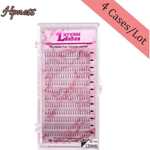 3D 4D 5D Soft Premade Premium Volume Fans Makeup Eyelashes Extension 4 Trays Individual Natural Classic 100% Hand-Made