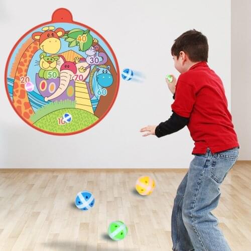 4 Styles Children Toys Throwing Ball Cute Animal Sticky Target Parent-Child Indoor Game Baby Outdoor Sports Kids Toys Boys Gift
