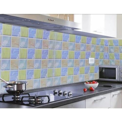 5M/Lots Updated Kitchen Oil Proof Waterproof Wall Sticker Aluminum Foil Kitchen Stove Cabinet Stickers Self Adhesive Wallpapers