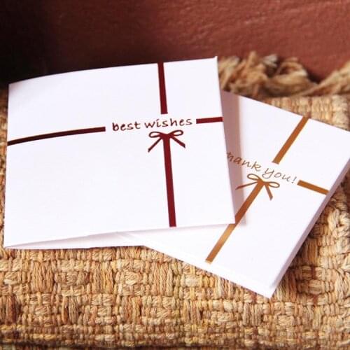 5pcs Simple English Letter Folding Bronzing Mothers Day Greeting Card Birthday Wishes Creative Valentines Day Card