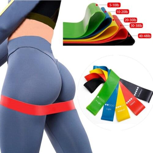 6PCS Resistance Bands Fitness Set for Sports Exercise Training Loop Yoga Pilates Gym Fitness Workout Pull Up Elastic Equipment
