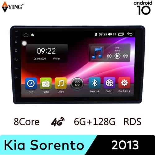 IYING For Kia Sorento 2013 Car Radio Multimedia Player 6GB+128GB Navigation GPS Android 10.0 8-core Carplay Android Auto 2 din