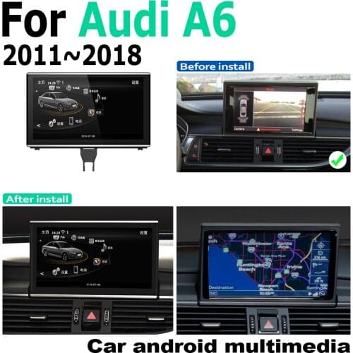 Car Android original style For Audi A6 4G 2011~2018 MMI GPS Navigation radio stereo multimedia player DSP HD touch screen
