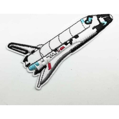 White Shuttle Iron On Patches Embroidered Clothes Patch For Clothing Clothes Stickers Garment Apparel Accessories