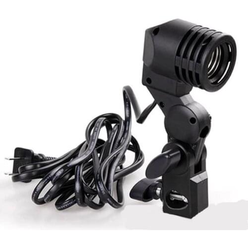 KOLIVAR Single Head Bulb Holder E27 Socket Flash Umbrella Bracket Photo Lighting Bulb Holder For Photography Studio Accessories