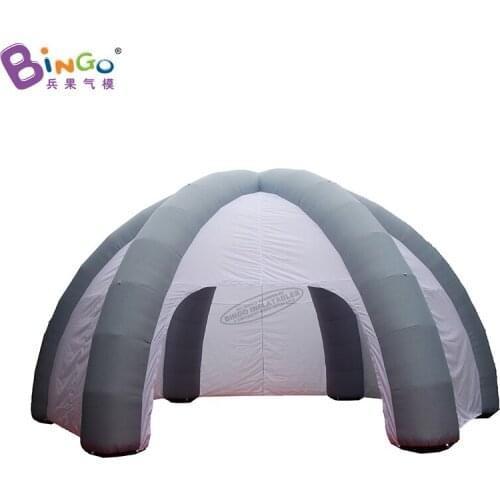 Customized 8X4 Meters inflatable dome spider tent gray and white colors 6 pillars inflatable shelter barraca toy tents