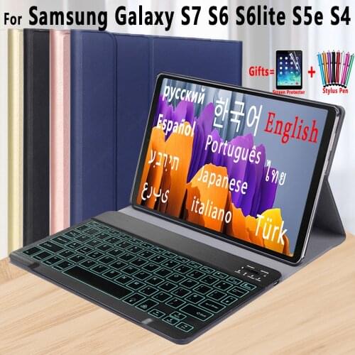 Case Backlit Keyboard For Samsung Galaxy Tab S6 Lite 10.4 S6 S4 S5E S7 10.5 P610 P615 T860 T865 T830 T835 T720 T725 Cover Shell
