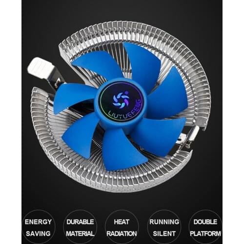 CPU Cooler 3 Pin 1800RPM Quiet PC Radiator Cooling Fan for Intel AMD 775 1150 1151 1155 Silent Ventilador