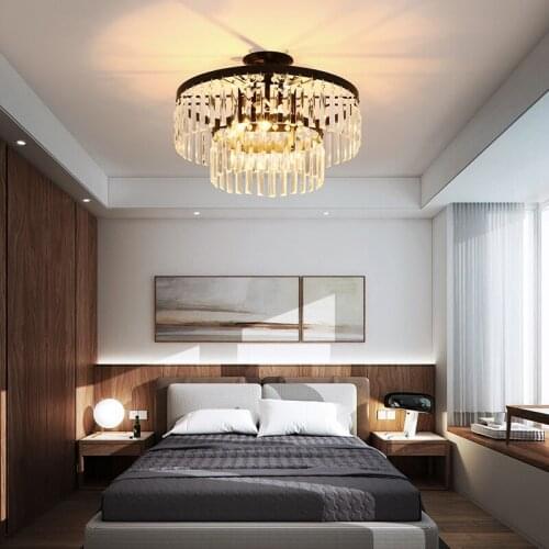Bedroom lamp room small crystal ceiling modern minimalist second bedroom study room home garden creative Tmall elf lighting