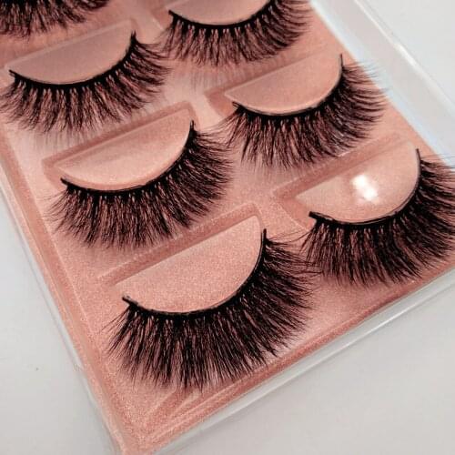 New 5 pairs mink eyelashes messy lashes dramatic eyelashes makeup mink strip lashes natural long 3d false eyelashes faux cils 05