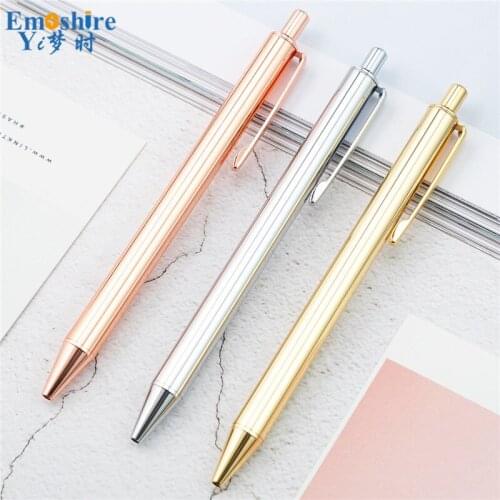 Wholesale Brand Metal Pen Press Ballpoint Pen Creative Advertising Ballpoint Pen Promotional Gift Custom Logo Stationery P719