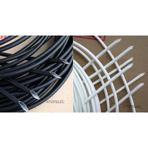 Braided Fiber Glass Fiberglass 1200V 200 Deg.C Tube High Voltage Sleeving 1mm/2mm/3mm/4mm/5mm/6mm/8mm/10mm/12mm/14mm/16mm/20mm
