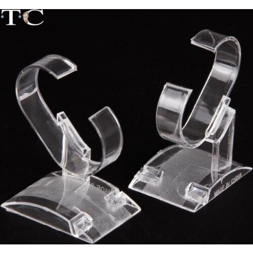 Clear Stand Watches Showcase Wristwatch Rack Acrylic Stand Transparent Watch Display Holder 10pcs/Lot