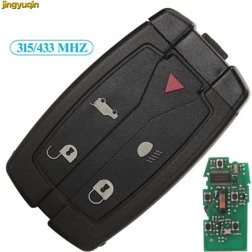 Jingyuqin Remote Smart Car Key Control 315/433MHZ For Land Rover Freelander 2 Range Rover 5 Buttons Keyless Entry Fob