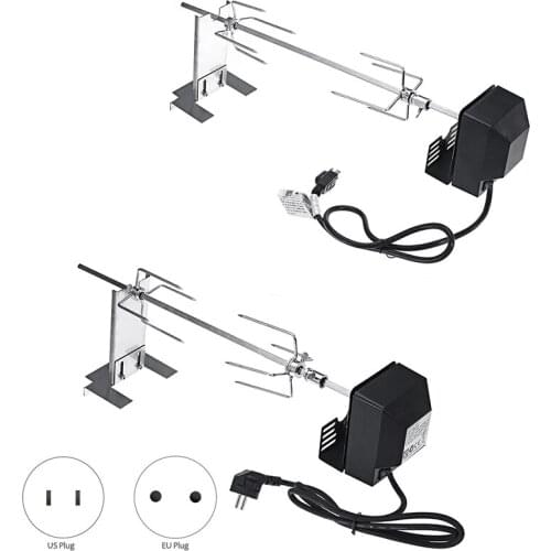 Stainless Steel BBQ Grill Roaster Rod Camping Charcoal Barbecue Grill Rack Kits Rotisserie Parts BBQ Accessories