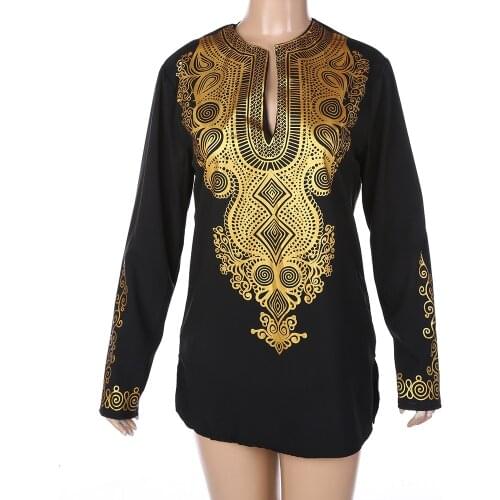 African Dashiki Traditional V Neck Shirt Men 2020 Brand Casual Slim Fit Men African Clothes Streetwear Long Sleeve Chemise Homme