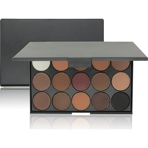 High Quality 5 Styles Eyeshadow Makeup Palette 15 Earth Color Matte Pigment Glitter Brick Red Eye Shadow Palettes Cosmetic Set