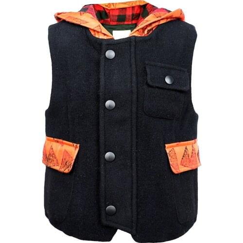 Boys Vest Hooded Outerwear Jacket Cotton Vest Boys Clothing Child Casual Sleeveless Kids Jacket Outerwear Boy Girls Vests 4J0723