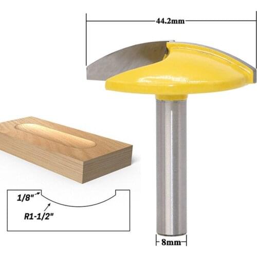 1Pcs 8mm Shank 1-1/2" Radius Small Bowl Router Bit 1-3/4" Wide Door Tool Accessories