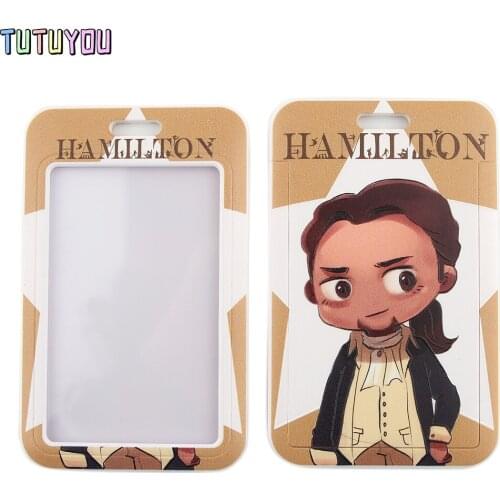 1pc PC2517 Hamilton Unisex Fashion Lanyards ID Badge Holder Bus Pass Case Cover Slip Bank Credit Card Holder Strap Cardholder