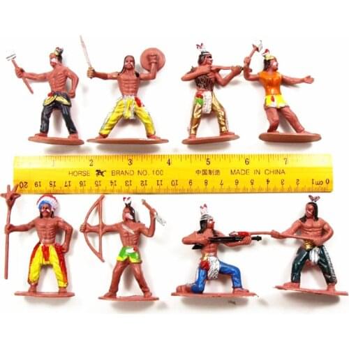 900C 13pcs/Set Native Plastic Indian Tribes Model American Art Figure Doll Toy