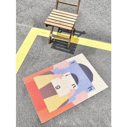 Abstract Art Resist Dirt Rugs Indoor Outdoor Rubber Rug Easy Clean Entry Way Welcome Doormat Floor Mat Mud Absorbent Carpet