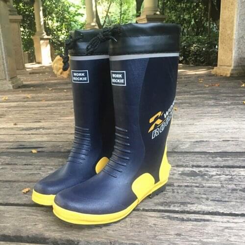 High-quality real rubber High Boots Wading Waterproof White Race Men Large Rain Shoes 44 45 46 Fishing Wellies Big Size Waders