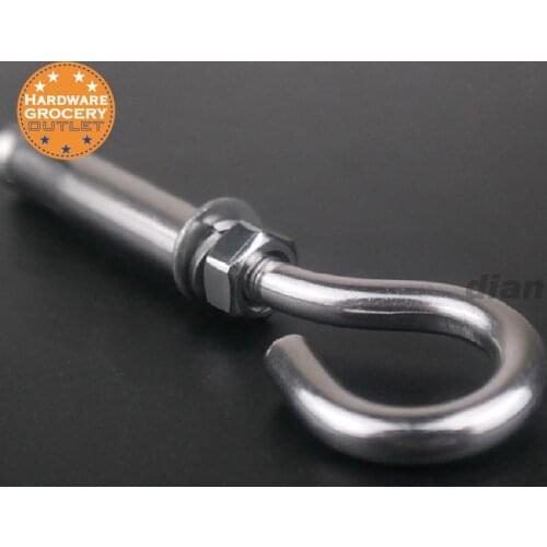 Stainless Steel Ring Lifting Expansion Eyebolt Screw, Stainless Steel Anchor Eye Bolt-Raw Style, 1 pcs
