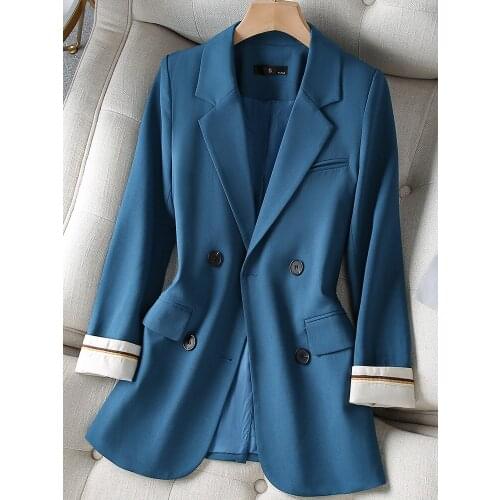 Korean autumn sports jacket womens oversized clothing Plaid sports jacket office womens jacket spring oversized clothing