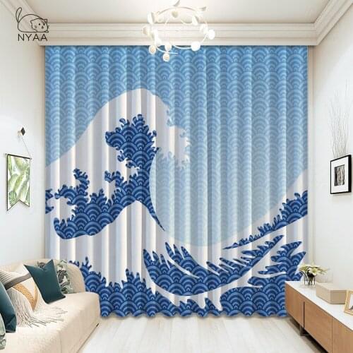 Creative Vintage Fantasy Blue Wrapping European Curtains Home Hotel For Kitchen Ready Drapes Curtains For Children Micro Shading