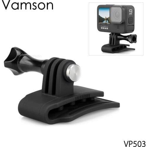 Vamson Two Kinds Hat Clip Bracket Mount for Go Pro Hero 9 8 7 6 5 4 YI Sports Camera Accessories VP503