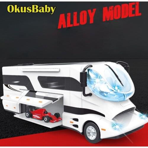 2019 Alloy Sound and Light Pull Back Sliding Children Toy Car Model Vhicle Truck Motor Baby LED Toys with Open Doors