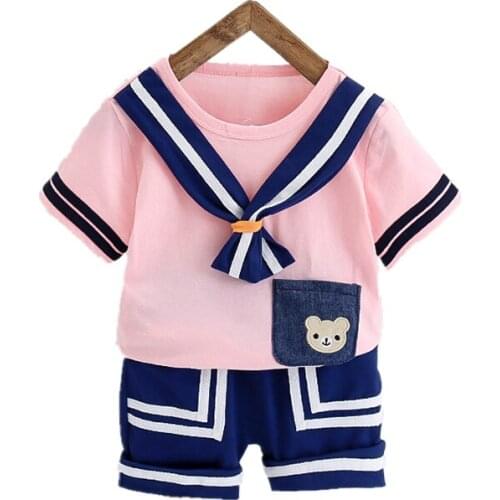 New Summer Baby Boys Girls Clothes Children Cotton T Shirt Shorts 2Pcs/set Toddler Fashion Casual Costume Infant Kids Tracksuits