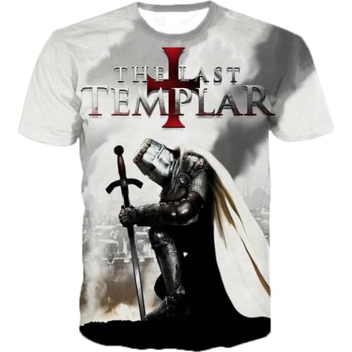 2020 New Arrival Knights Templar 3D Printed T Shirt Men Women Fashion Casual T-shirts Hip Hop Streetwear Oversized T Shirt Tee