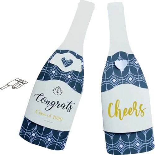 New Design Wine Bottle Metal Cutting Dies DIY Scrapbooking Embossing Paper Cards Stencil