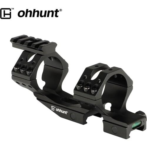 Ohhunt 30mm 35mm Integral Hunting Scope Mount Rings Picatinny Rail with Bubble Level and Can Removed Top Two Rail