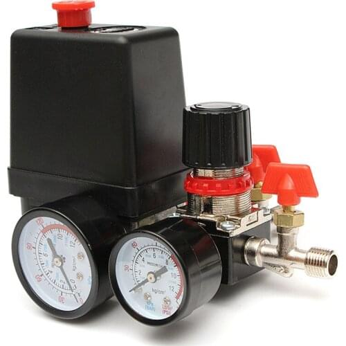 120psi Air Compressor Pressure Valve Switch Manifold Relief Regulator Gauges Lighting Accessories Switches