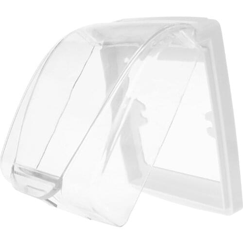 Plastic Wall Switch Waterproof Cover Box Wall Light Panel Socket Doorbell Flip Cap Cover Clear Bathroom Kitchen Accessory