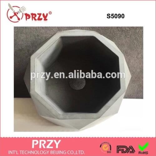 Przy new concrete planter silicone mold 3d geometric cement flower pots Decorations mould wholesale