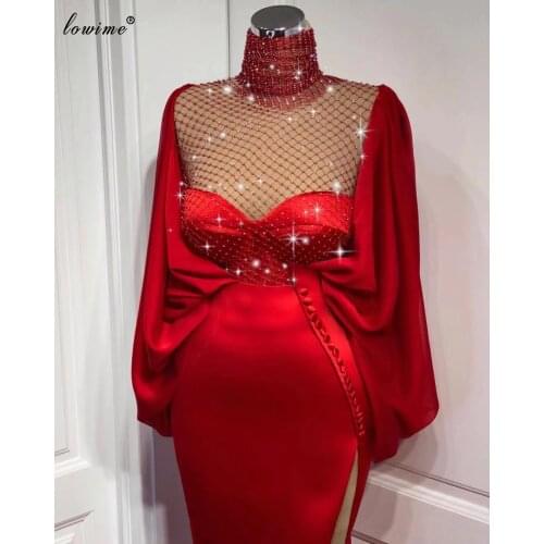 Plus Size Red Evening Dresses Vintage Muslim Evening Gowns Mother Of Brides Dresses Dubai Wedding Party Dresses платье 2021