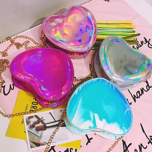 Multicolor Love Heart Clutch Handbags Women Shoulder Messenger Crossbody Bag Girls Shoulder Bags Gift Bolso Mujer