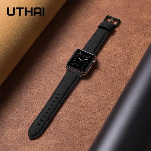 High quality Leather loop for iWatch se 6 5 4 40mm 44mm watch strap 42mm 38mm for Apple watch band Series 3 2 1