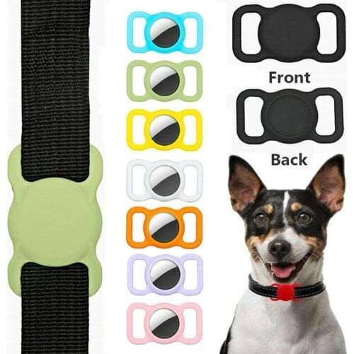 Pet Silicone Protective Case For Apple Airtag GPS Finder Dog Cat Collar Loop Compatible For Airtags Air Tags Pet Accessories